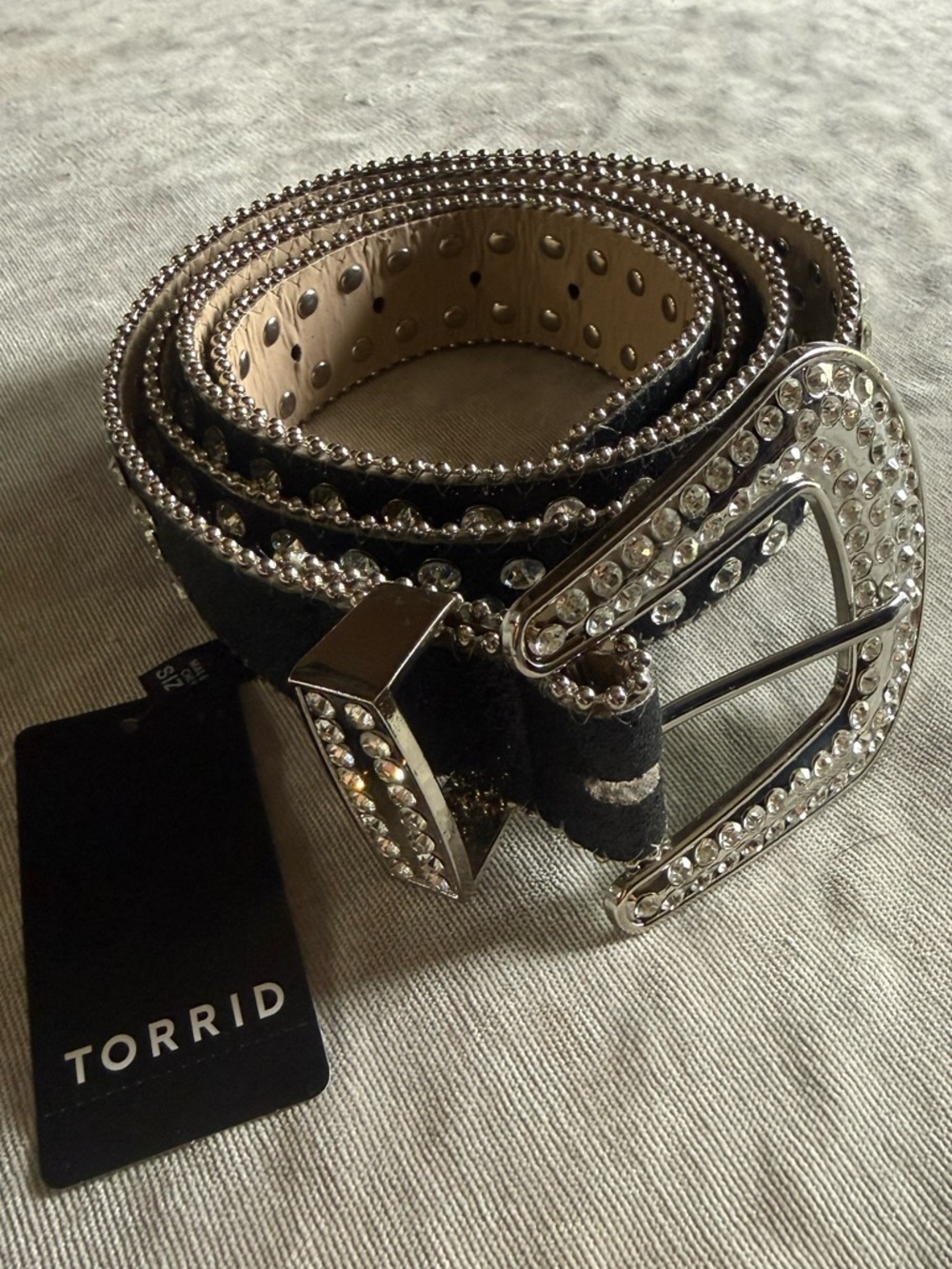 Torrid Black & Silver Studded Glitter Belt Women’s Plus Size 3, 3X Size (22-24) - Picture 4 of 10